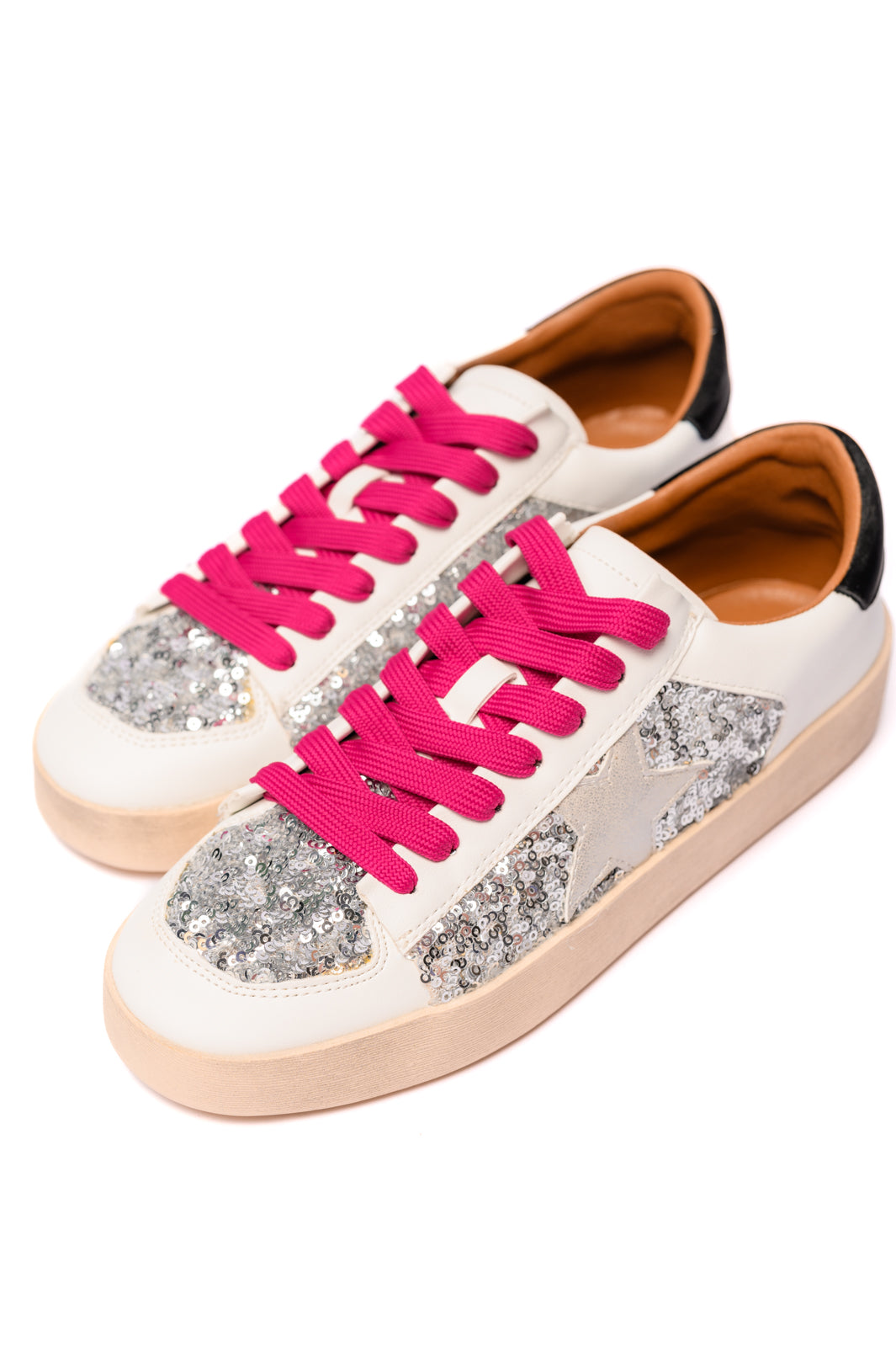 Another Round Sneakers in Silver Sequins Southern Soul Collectives