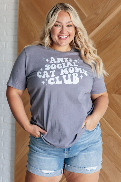 Antisocial Cat Mom Graphic Tee Southern Soul Collectives