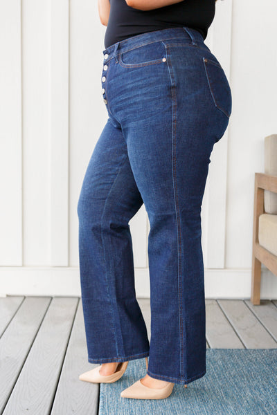 Judy Blue Arlo High Rise Button-Fly Straight Jeans Womens Southern Soul Collectives