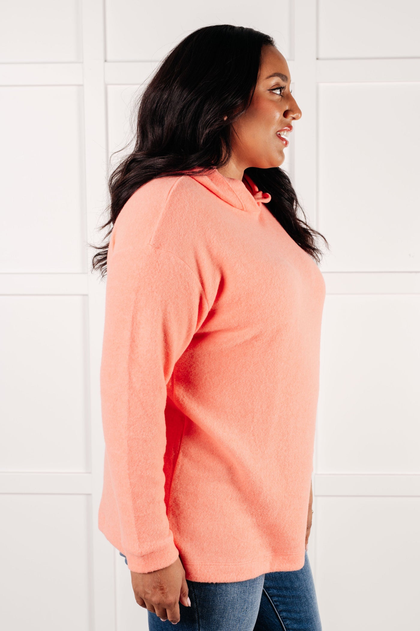 Basically My Favorite Hooded Pullover in Coral Southern Soul Collectives