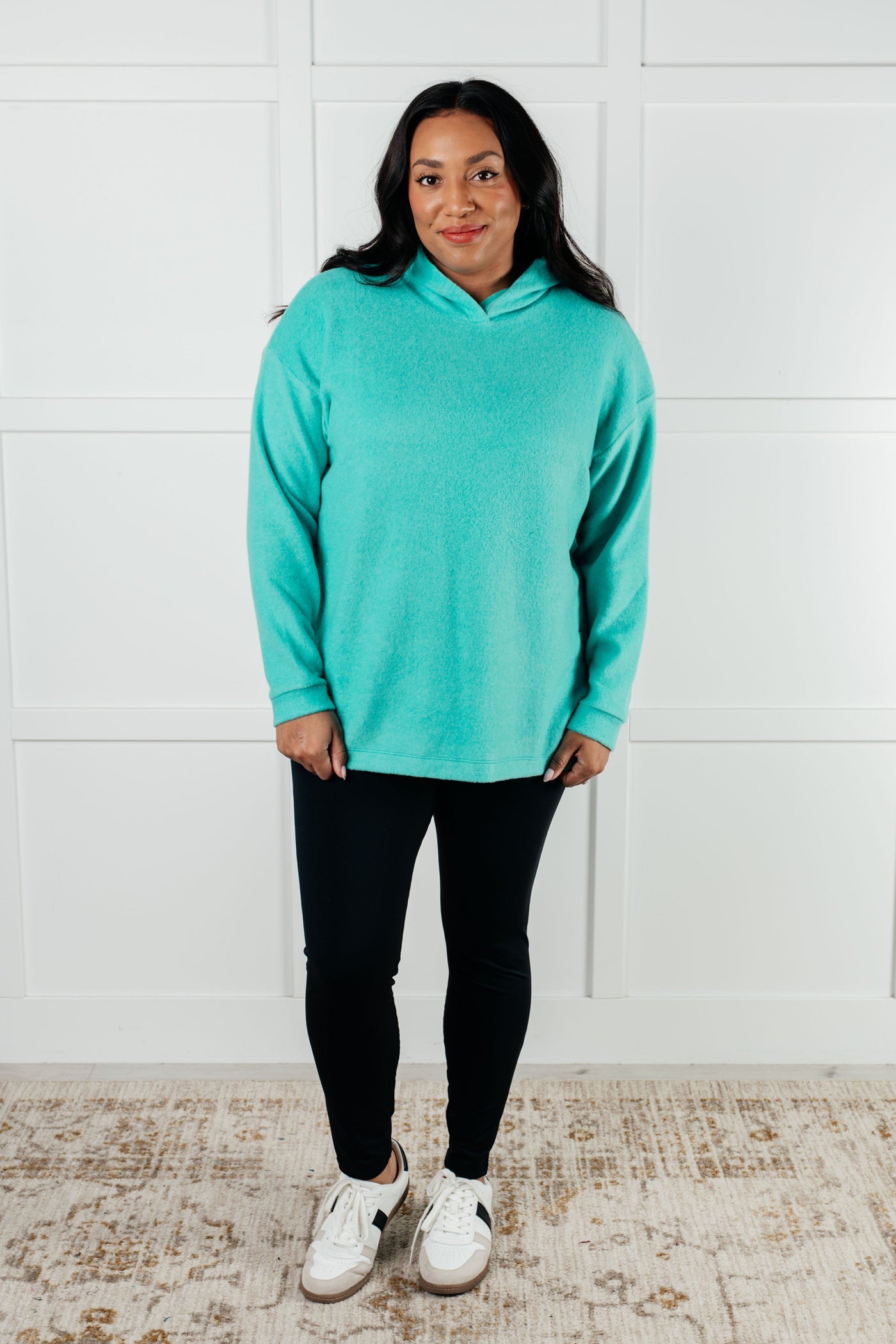 Basically My Favorite Hooded Pullover in Turquoise Southern Soul Collectives