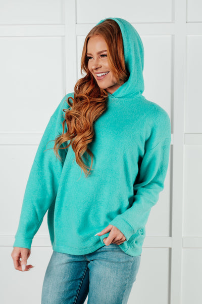 Basically My Favorite Hooded Pullover in Turquoise Southern Soul Collectives