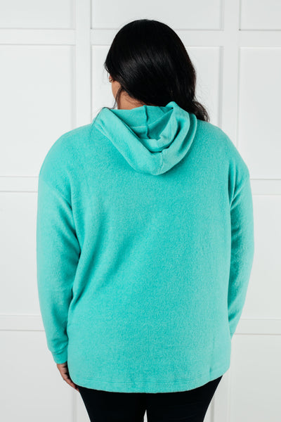 Basically My Favorite Hooded Pullover in Turquoise Southern Soul Collectives