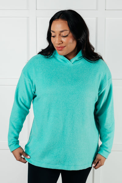 Basically My Favorite Hooded Pullover in Turquoise Southern Soul Collectives