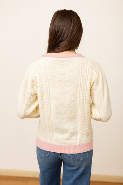 Beige and Pink Nutcracker Sweater Southern Soul Collectives