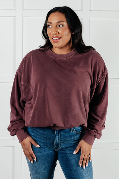 Beyond the Basics Pullover in Eggplant Southern Soul Collectives