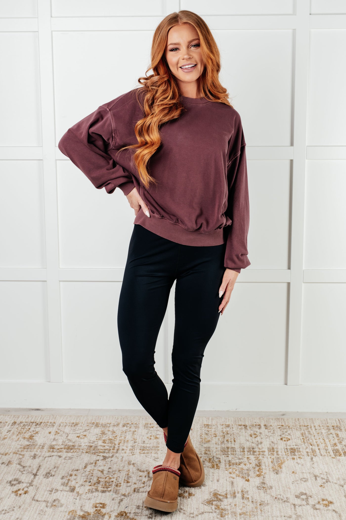 Beyond the Basics Pullover in Eggplant Southern Soul Collectives