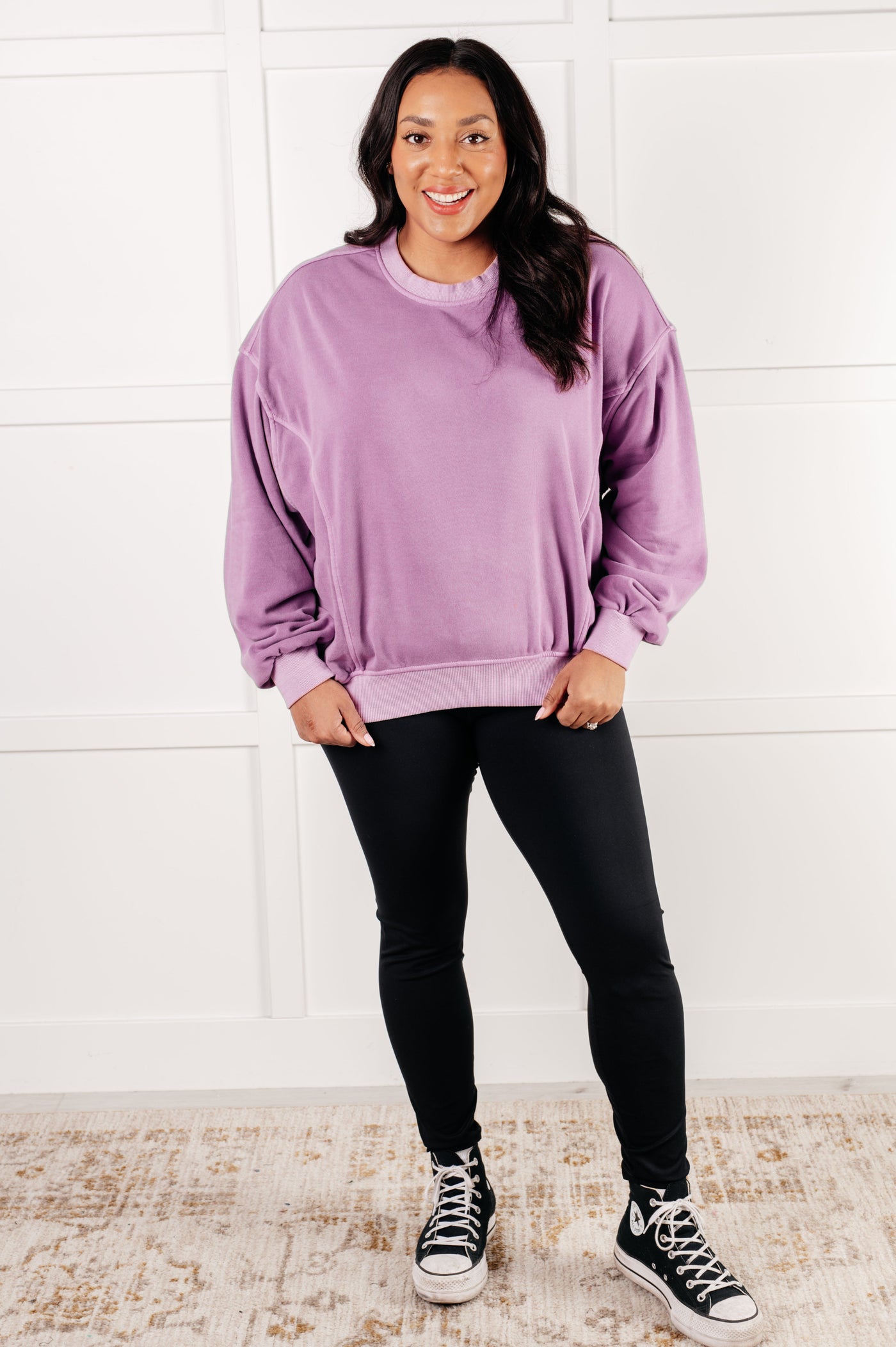 Beyond the Basics Pullover in Violet Southern Soul Collectives