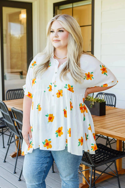 Blissed Out Button Up Babydoll Tunic Womens Southern Soul Collectives