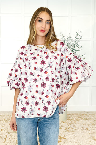 Blossom Breeze Balloon Sleeve Blouse Southern Soul Collectives