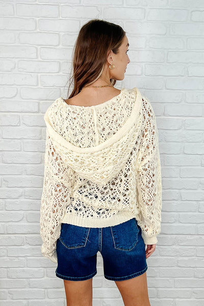Bohemian Breeze Hooded Layering Top in Natural Southern Soul Collectives