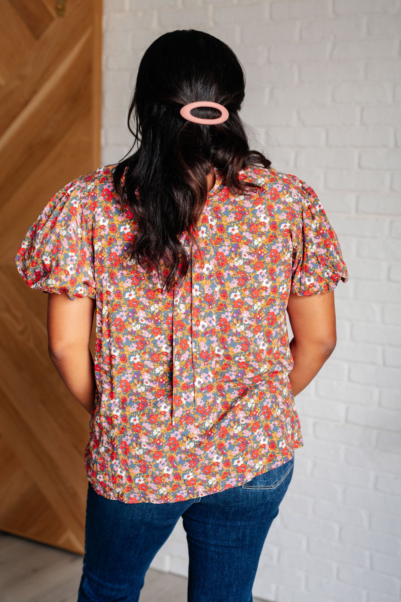 Bohemian Moment Floral Mock Neck Blouse Southern Soul Collectives