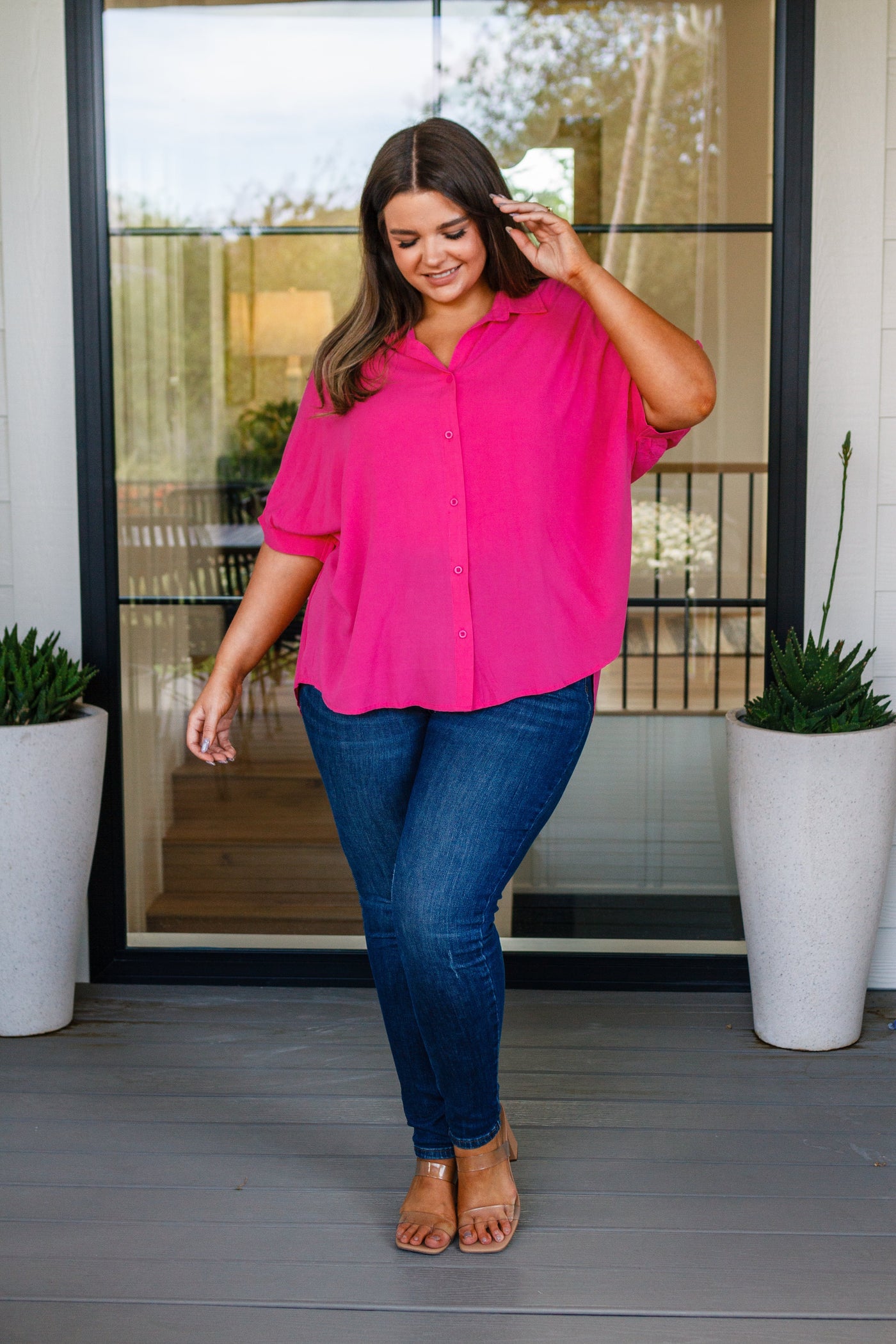 Bounding Beauty Button Down Blouse Southern Soul Collectives