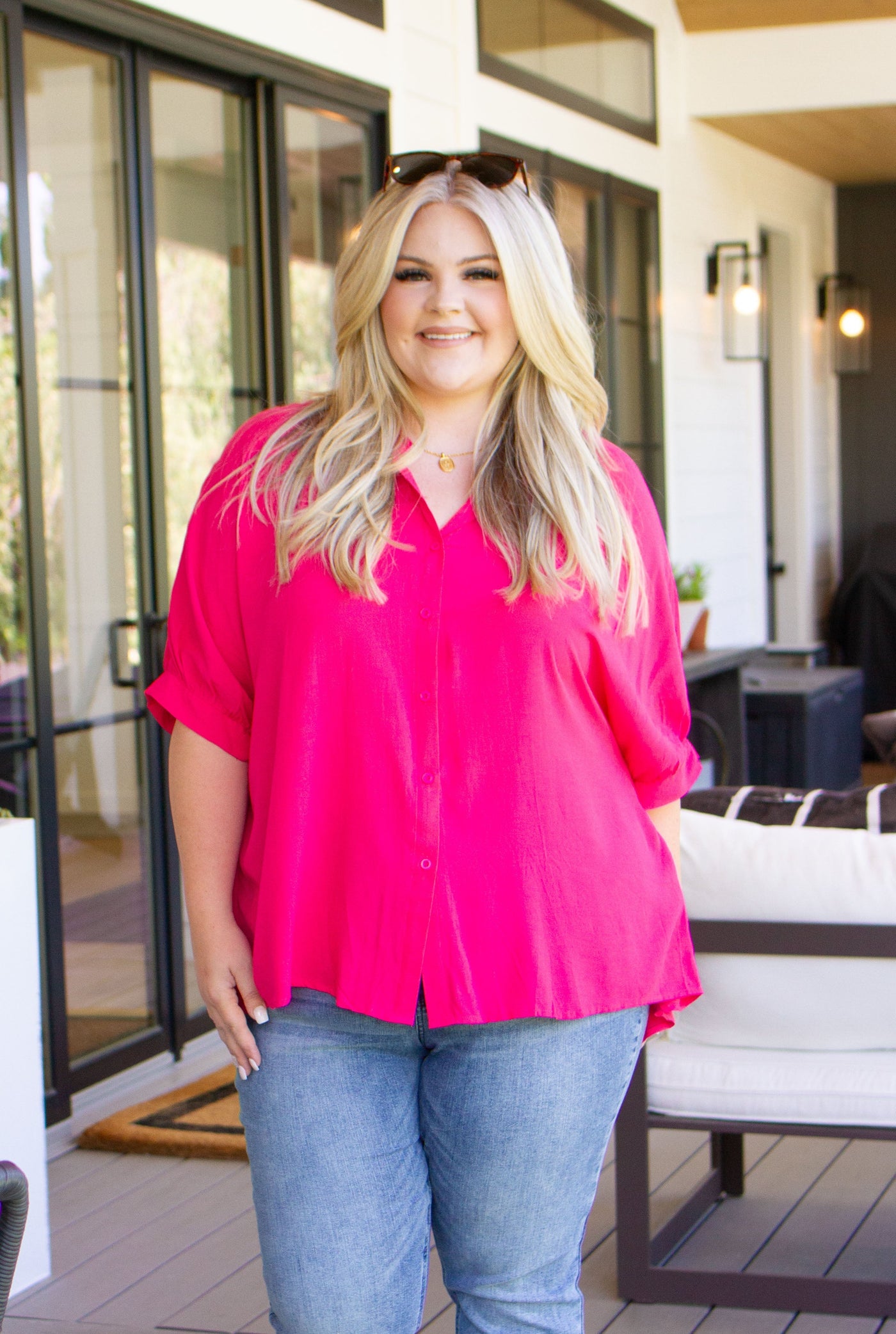 Bounding Beauty Button Down Blouse Southern Soul Collectives