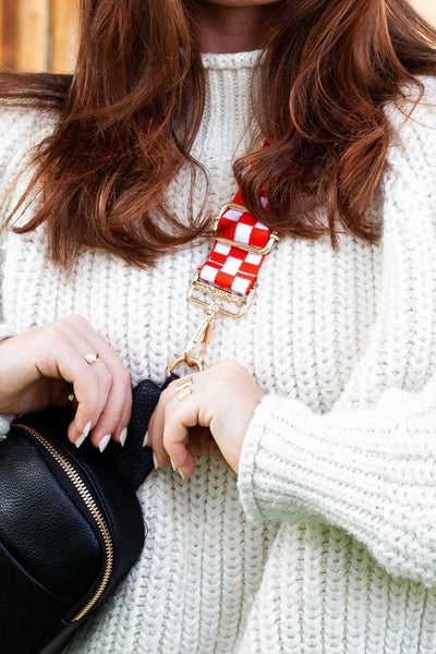 Lizzie Checkered Adjustable Bag Strap Southern Soul Collectives