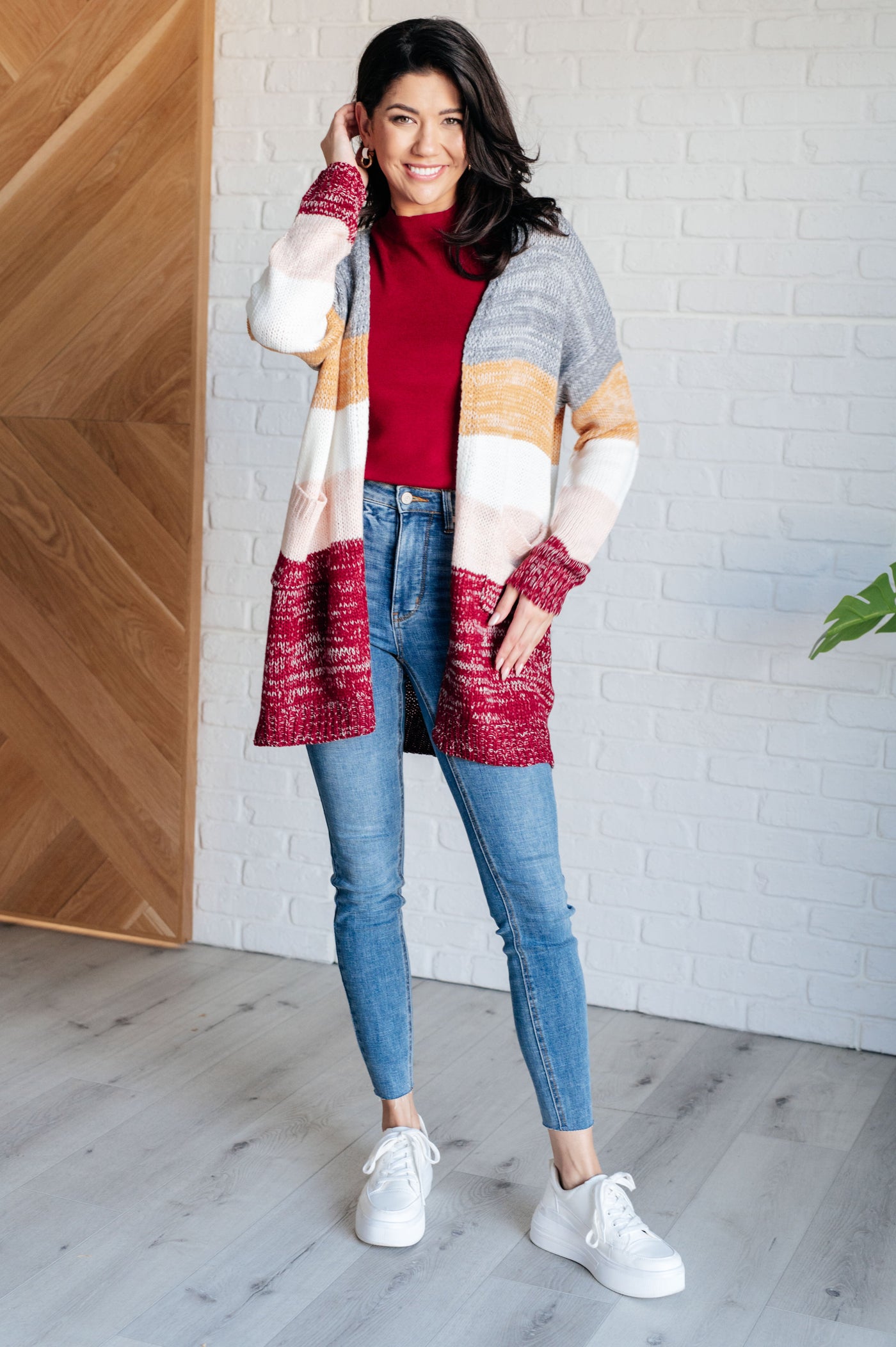 Bring the Warmth Color Block Cardigan Southern Soul Collectives