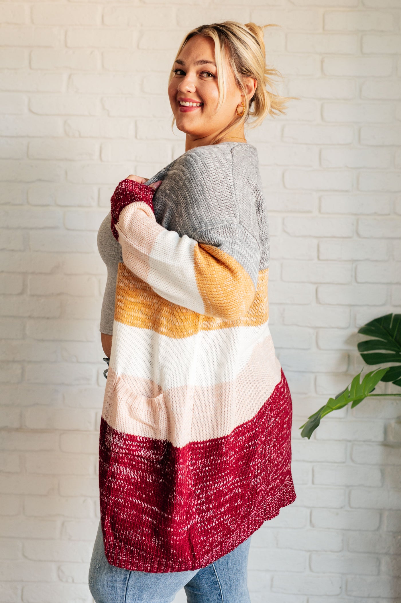 Bring the Warmth Color Block Cardigan Southern Soul Collectives