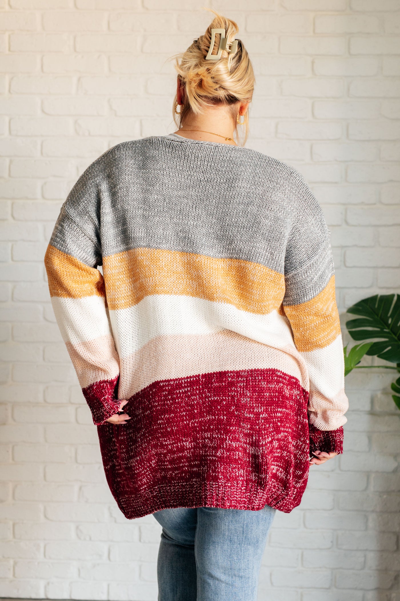 Bring the Warmth Color Block Cardigan Southern Soul Collectives