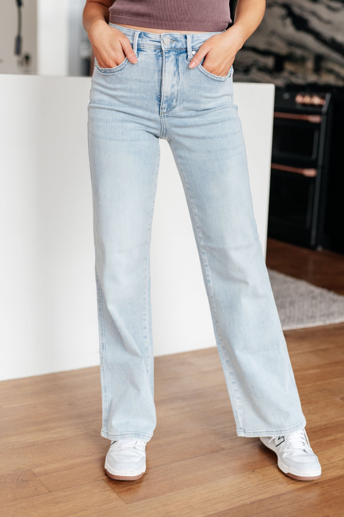 Judy Blue Brooke High Rise Control Top Vintage Wash Straight Jeans Womens Southern Soul Collectives