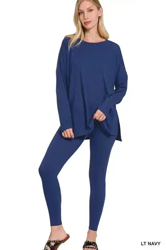 Brushed DTY Microfiber Loungewear 2 Piece Set in Multiple Colors loungewear Southern Soul Collectives