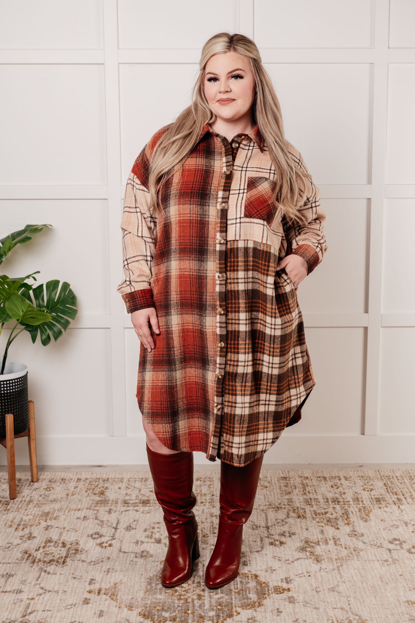 Cabin Fever Flannel Plaid Oversized Shacket Southern Soul Collectives