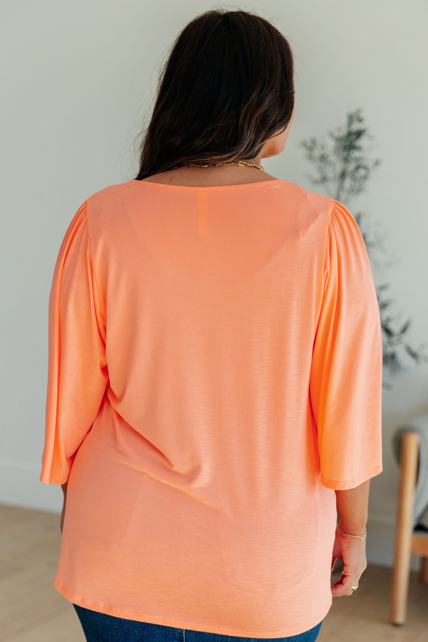 Cali Blouse in Neon Orange Southern Soul Collectives