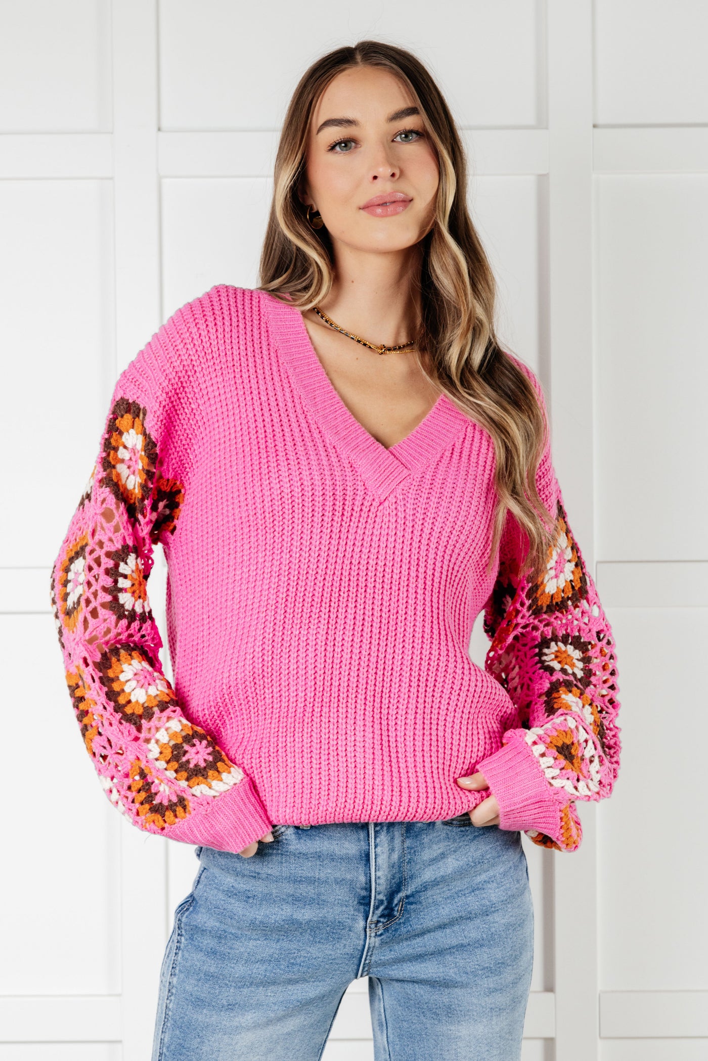 Can't Stop this Feeling V-Neck Knit Sweater Southern Soul Collectives