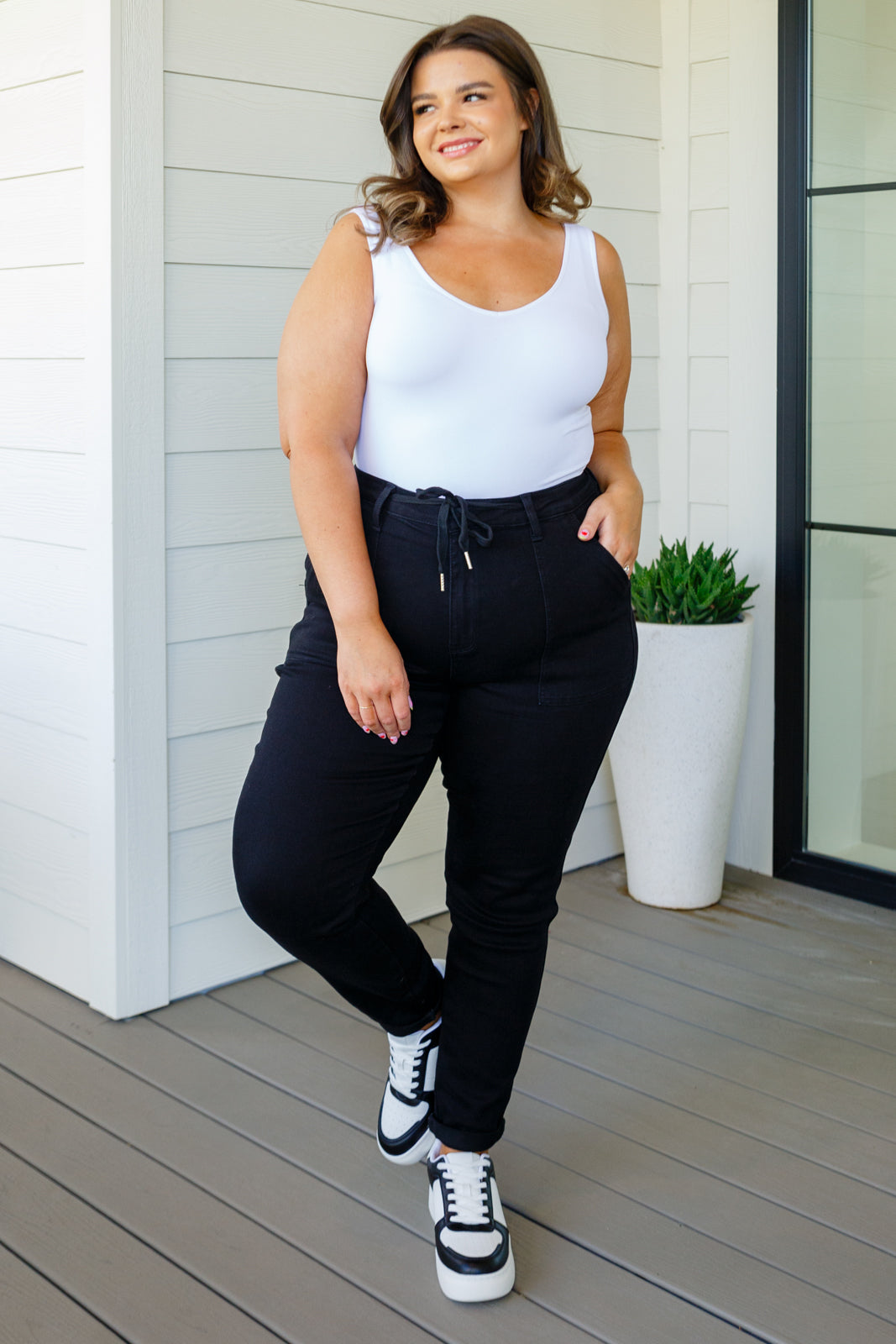 Carmen Double Cuff Joggers in Black Womens Southern Soul Collectives 