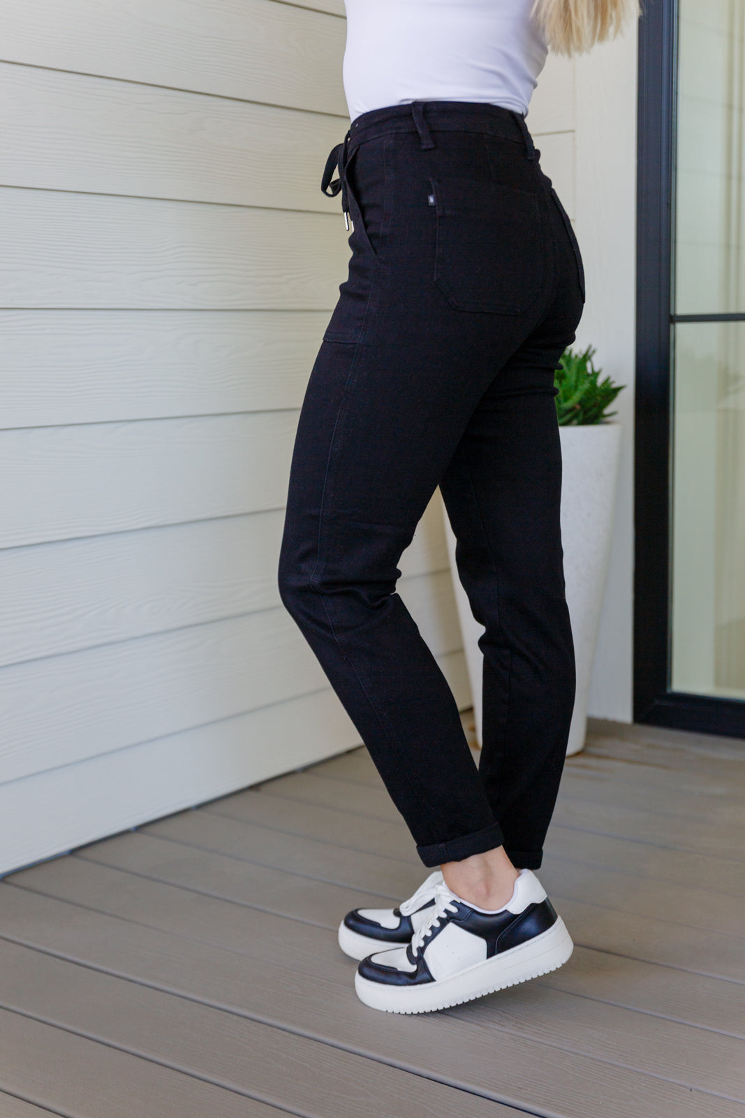 Carmen Double Cuff Joggers in Black Womens Southern Soul Collectives 