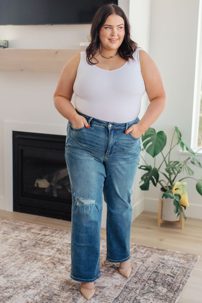 Judy Blue Carrie High Rise Control Top 90's Straight Jeans Womens Southern Soul Collectives