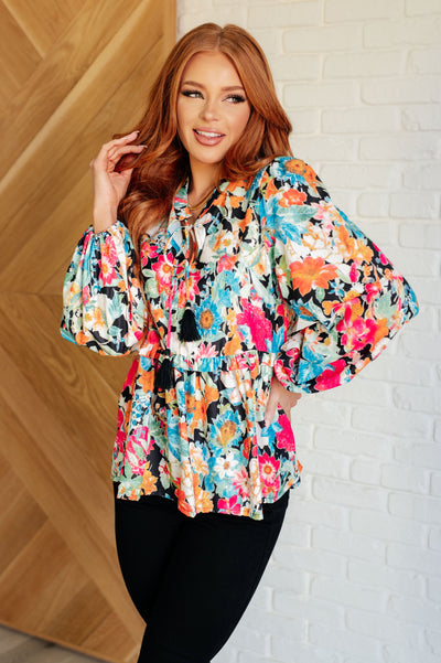 Carry Me Away Floral Peplum Blouse Southern Soul Collectives