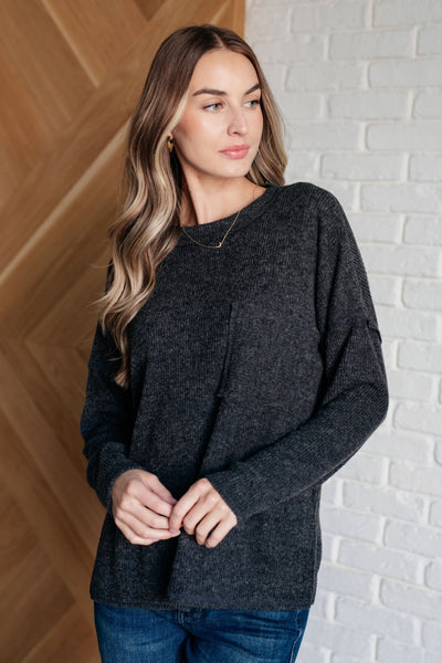 Casual Tuesday Ribbed Knit Sweater in Black Southern Soul Collectives