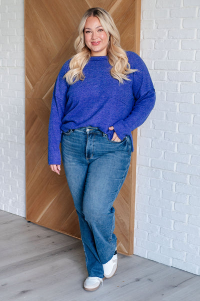 Casual Tuesday Ribbed Knit Sweater in Bright Blue Southern Soul Collectives