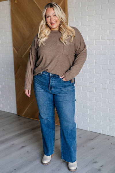 Casual Tuesday Ribbed Knit Sweater in Mocha Southern Soul Collectives