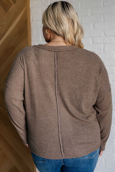 Casual Tuesday Ribbed Knit Sweater in Mocha Southern Soul Collectives