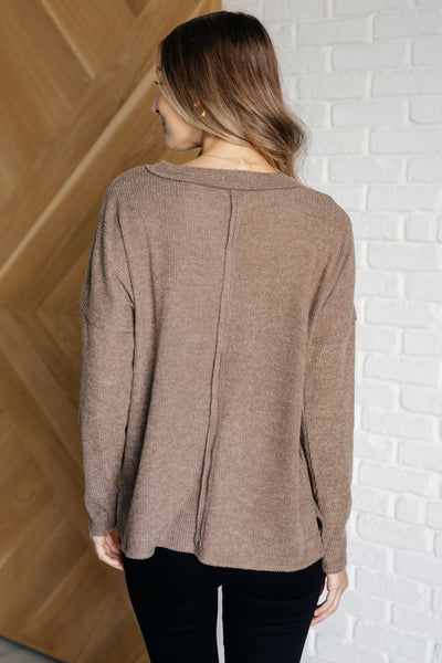 Casual Tuesday Ribbed Knit Sweater in Mocha Southern Soul Collectives