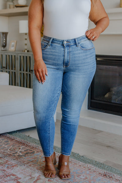 Judy Blue Catherine Mid Rise Vintage Skinny Jeans Womens Southern Soul Collectives 