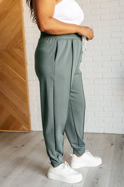 Center Seam Scuba Joggers in Ash Jade Southern Soul Collectives