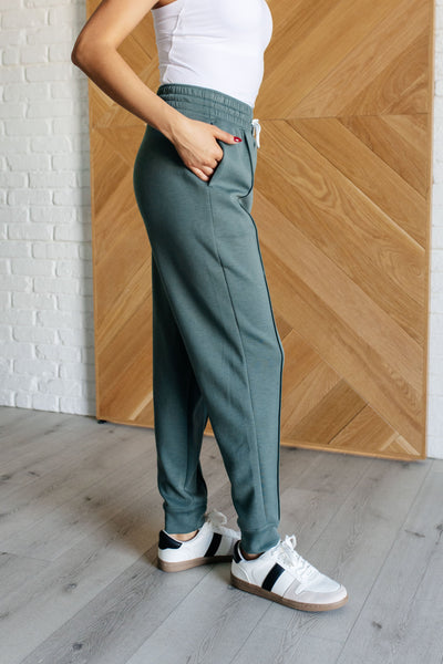 Center Seam Scuba Joggers in Ash Jade Southern Soul Collectives