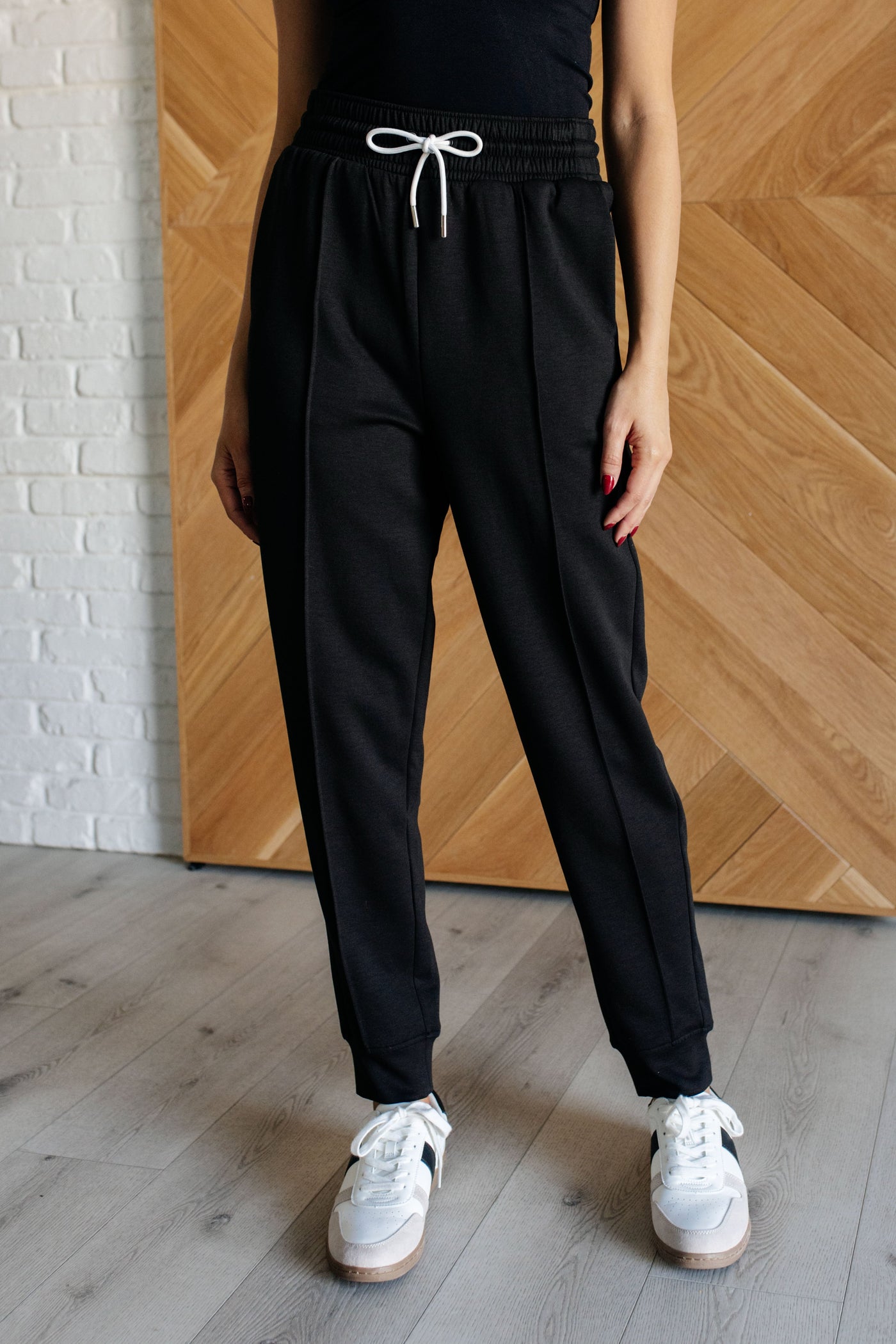 Center Seam Scuba Joggers in Black Southern Soul Collectives