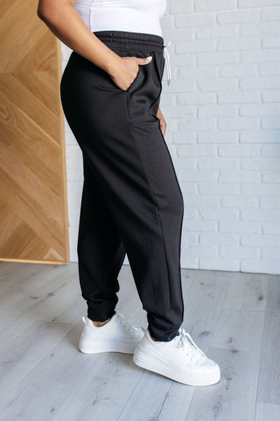 Center Seam Scuba Joggers in Black Southern Soul Collectives