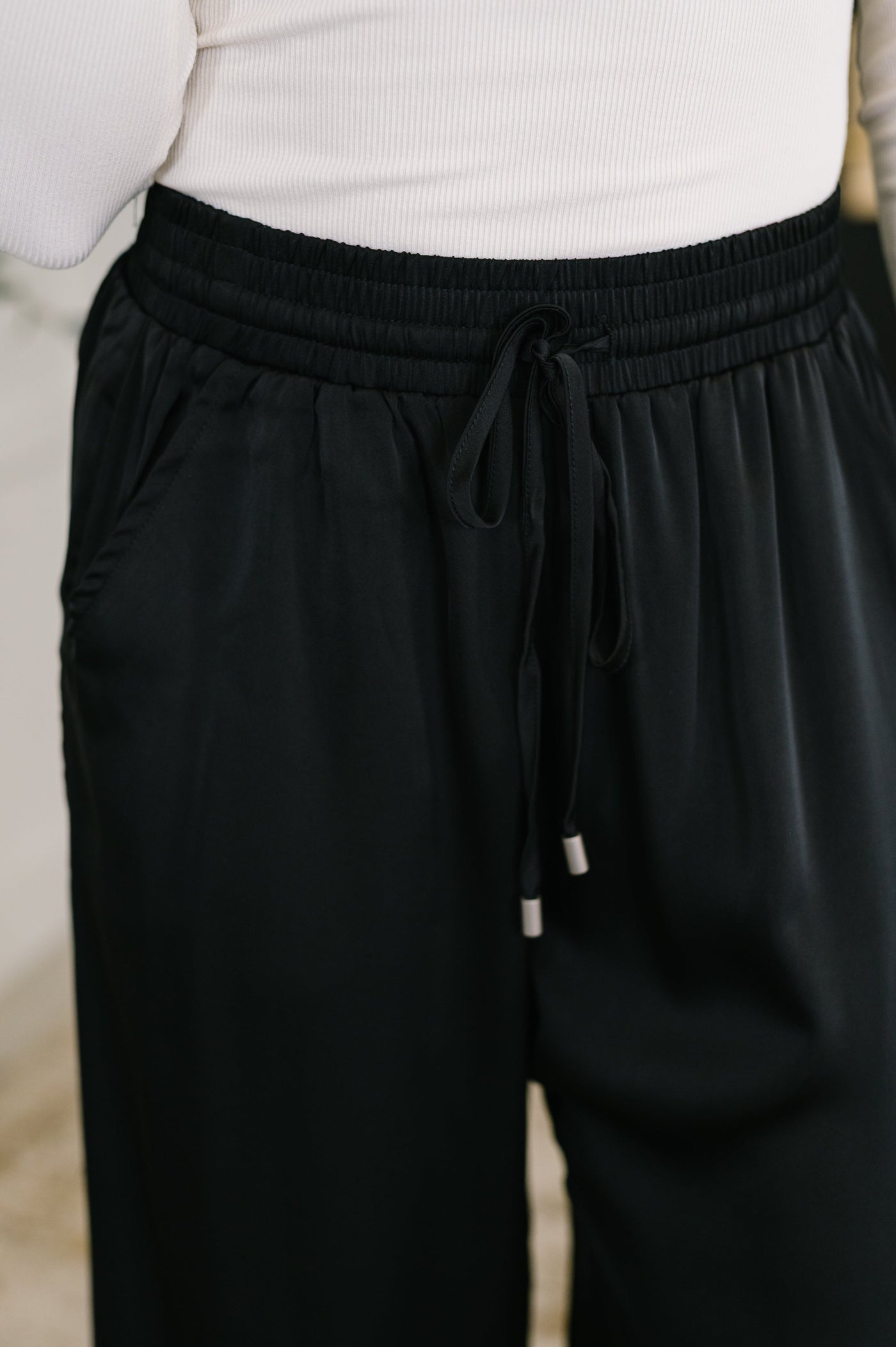City Ease Wide Leg Bottoms in Black Southern Soul Collectives
