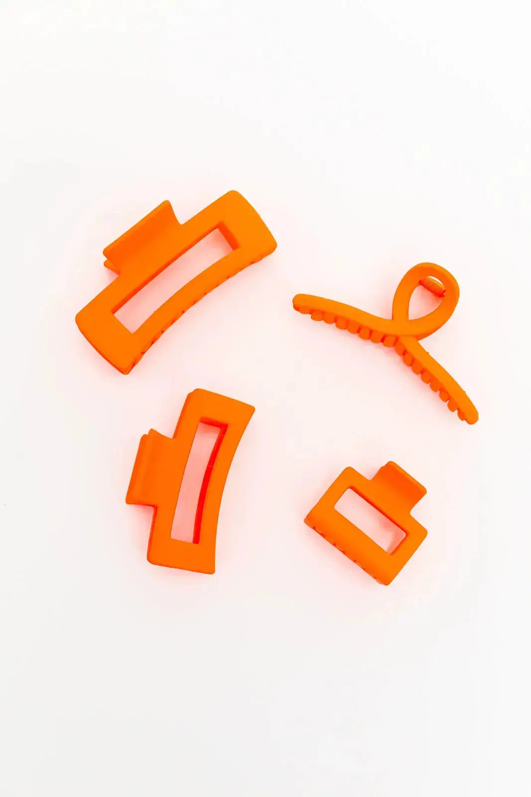 Claw Clip Set of 4 in Orange Womens Southern Soul Collectives
