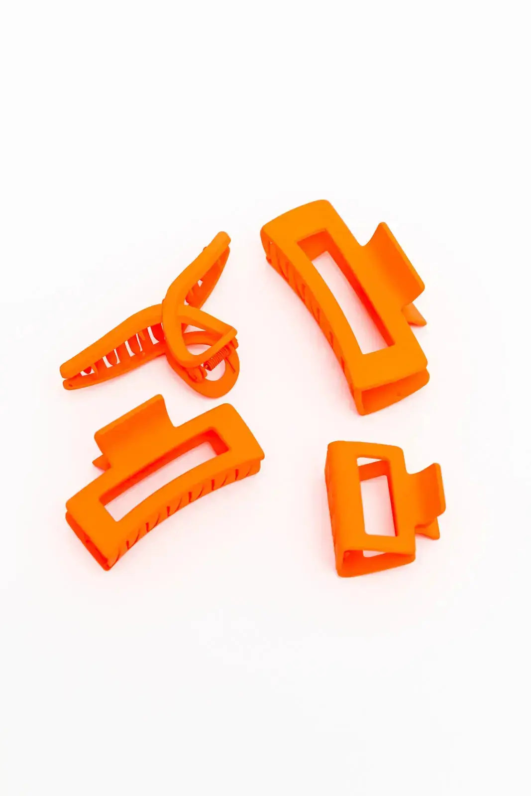 Claw Clip Set of 4 in Orange Womens Southern Soul Collectives