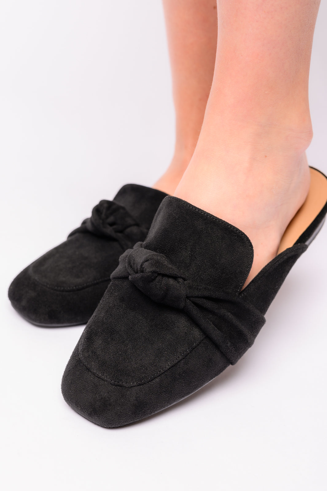 Clingy Mules in Black Faux Suede Southern Soul Collectives