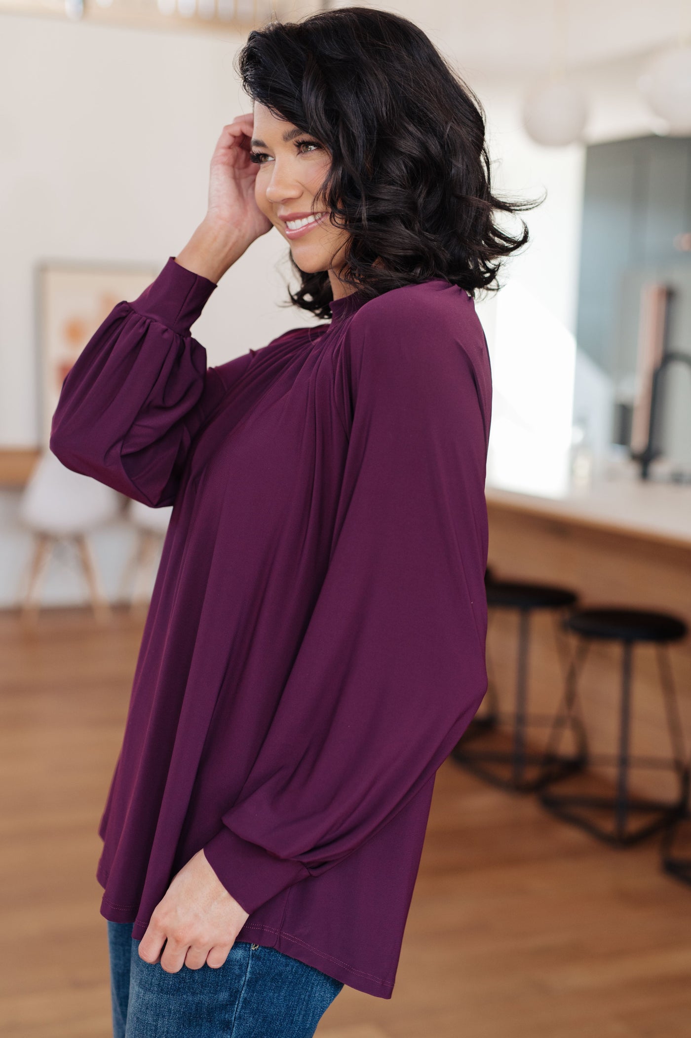 Closing Time Mock Neck Blouse Southern Soul Collectives