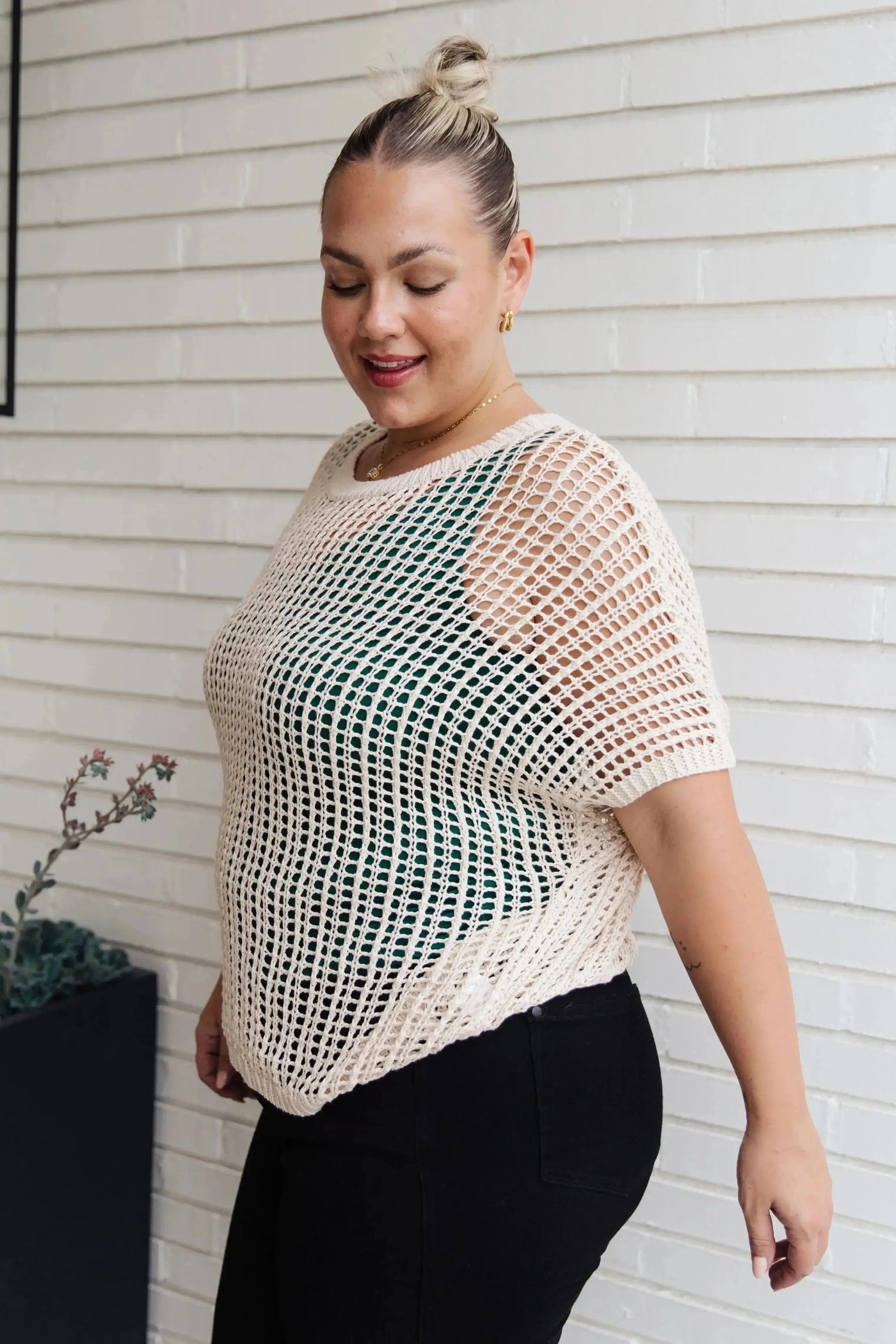 Coastal Dreams Fishnet Top in Cream Womens Southern Soul Collectives