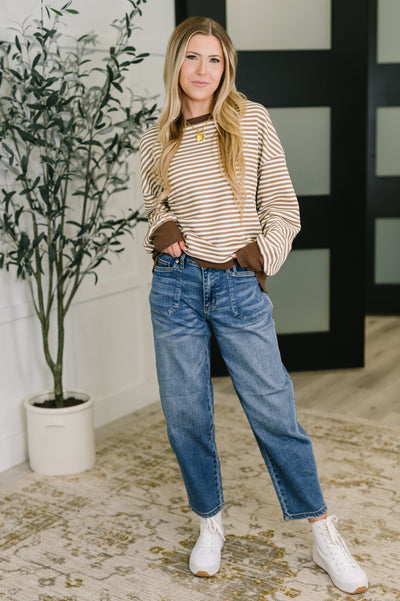 Cocoa Lane Stripe Top Southern Soul Collectives