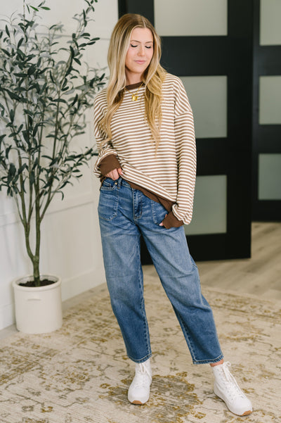 Cocoa Lane Stripe Top Southern Soul Collectives