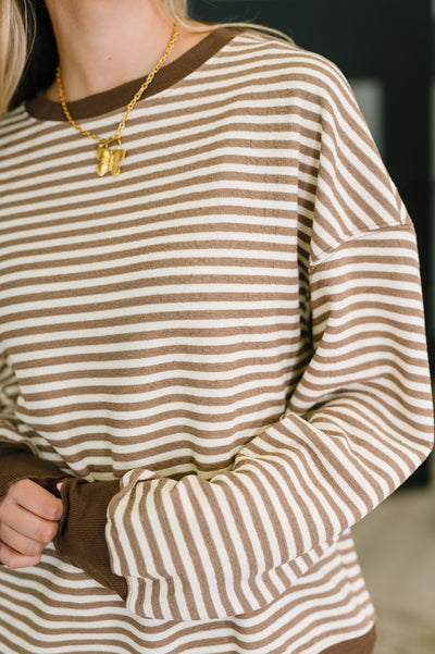 Cocoa Lane Stripe Top Southern Soul Collectives